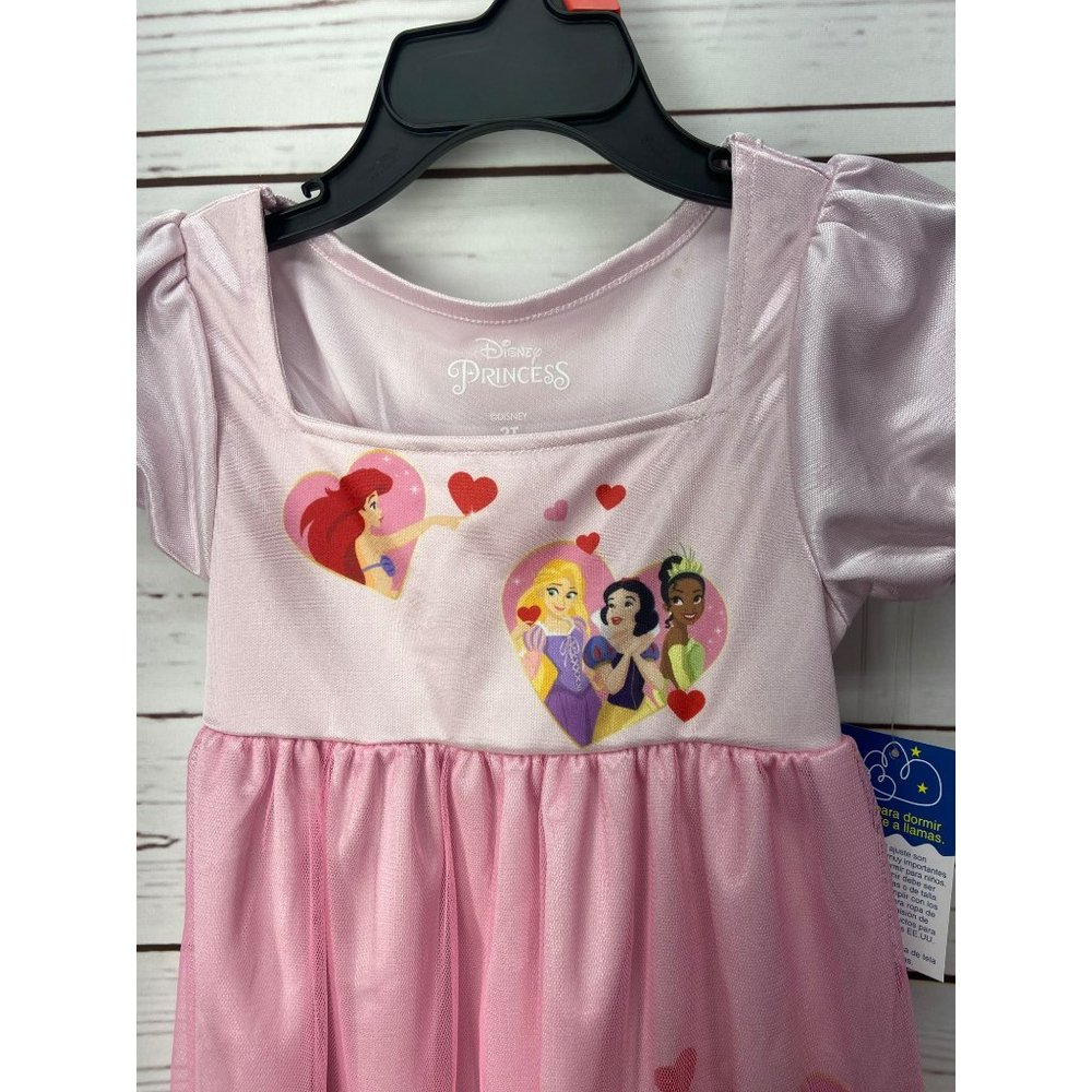 Disney Beautiful Pink Princess Shimmery‎ Tulle Fancy Nightgown, Size 2T - Picture 3 of 10